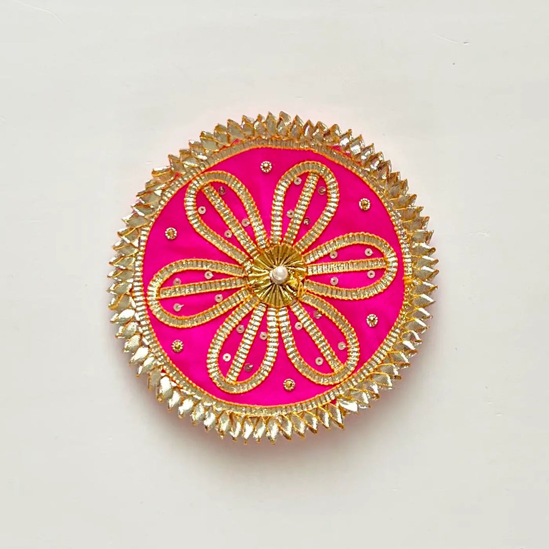 Handmade Gota Patti Flower Design Rangoli
