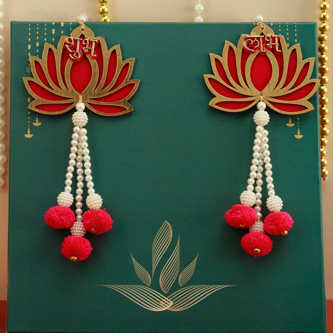 Handmade Sukh Shubh Labh Metal Decorative Plaque