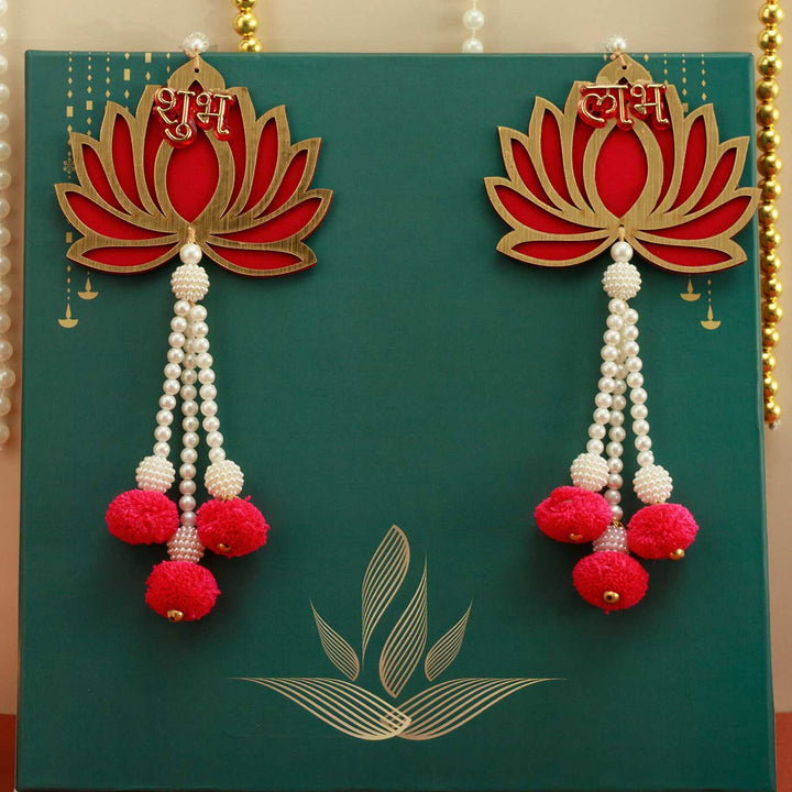 Handmade Sukh Shubh Labh Metal Decorative Plaque