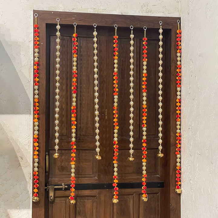 10 Pc | Moli Pom Pom & Gota Hanging Set With Bells