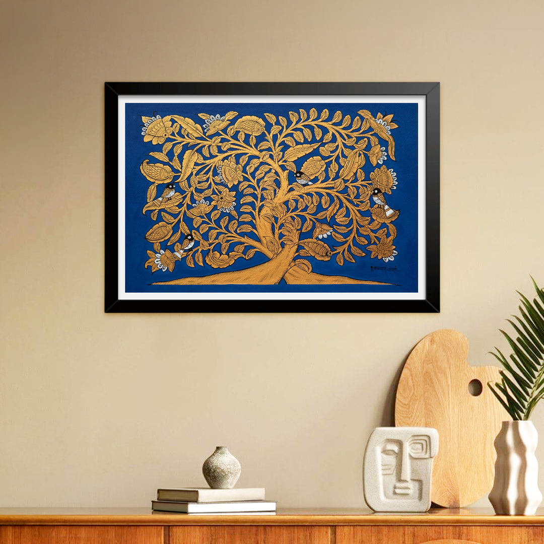14.5 X 18.5 Inch | Tree Of Life Paper Phad Painting