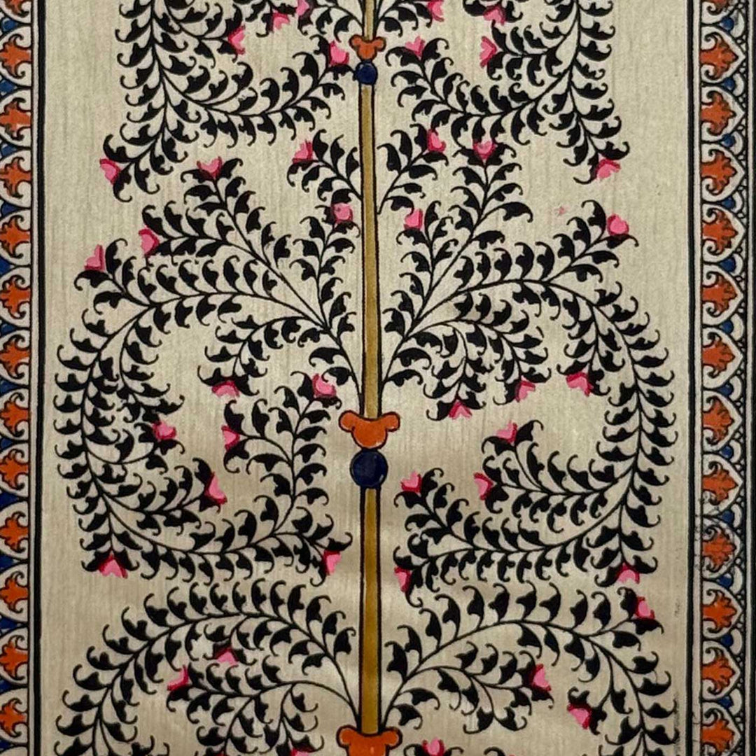 16 X 6 Inch | Handmade Tussar Silk Tree Of Life Painting