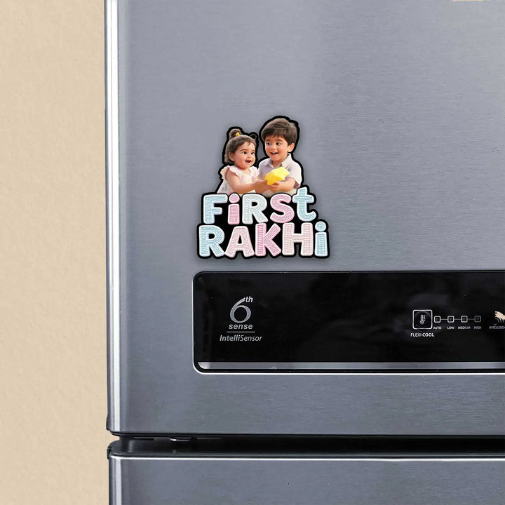 Photo Personalized "First Rakhi" Acrylic Fridge Magnet