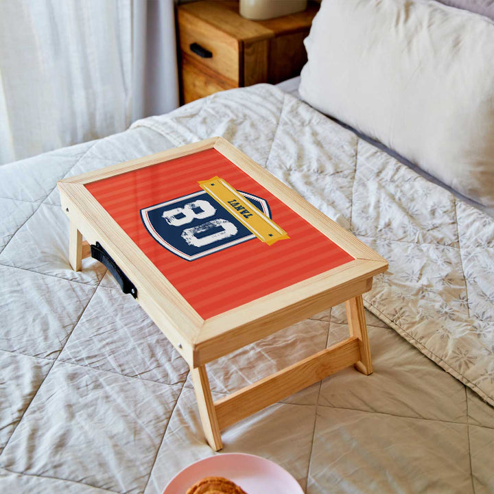 Personalized Jersey Number Theme Wooden Foldable Desk
