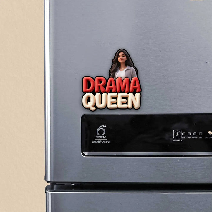 Photo Personalized "Drama Queen" Acrylic Fridge Magnet