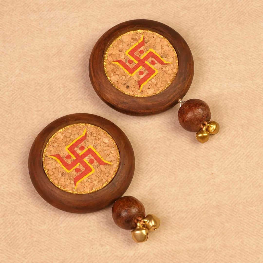 Handmade Shubh Mangal Gift Hamper | Includes Agarbatti Pack With Stand, Swastik Door Hanging, Wooden T-Light Holders, Seed Card And Outer Box