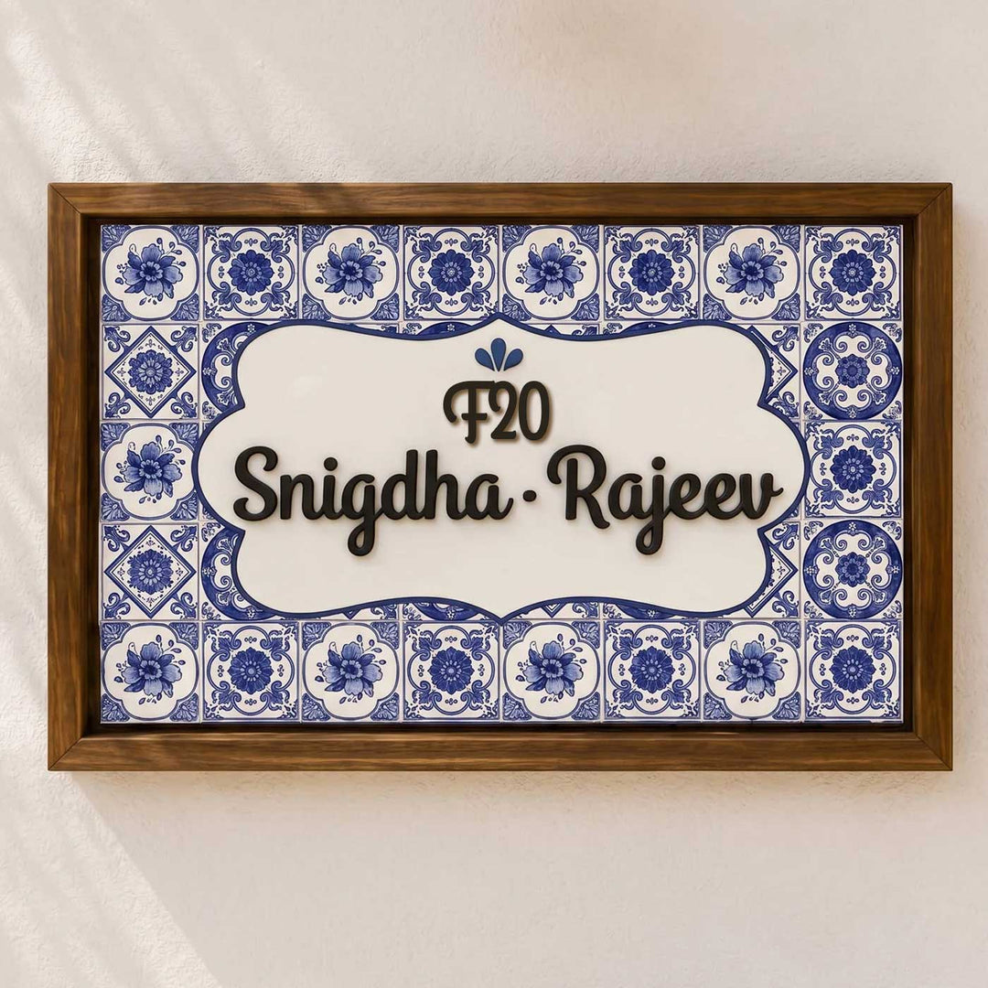 Personalized Cera Viet Printed Wooden & Acrylic Name Plate with 3D Letters