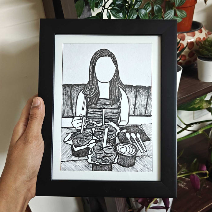 Photo Personalized Sketch Art MDF Wood Portrait