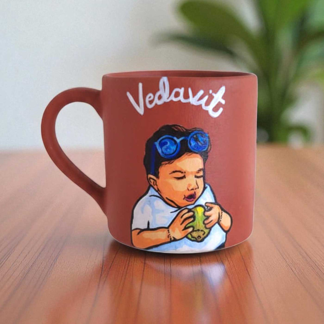 Photo Personalized Hand-Painted Terracotta Mug