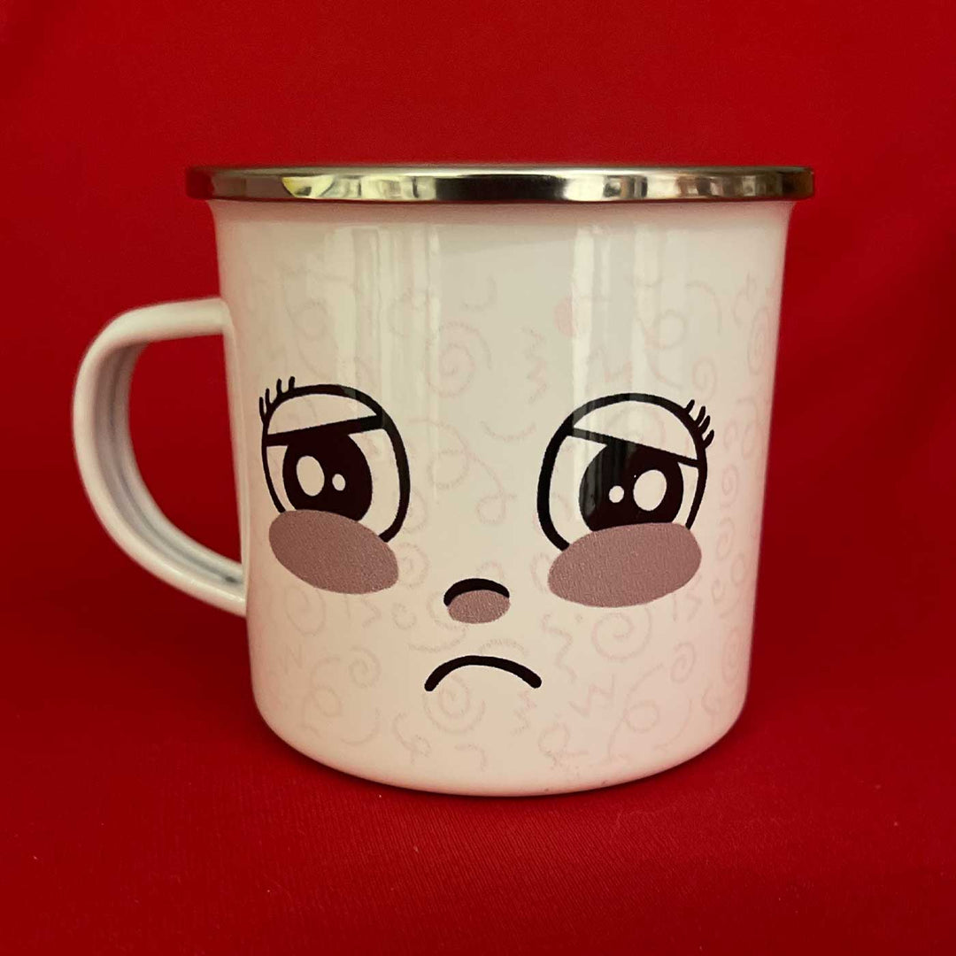 4 Pc | Personalized Hand-Illustrated Ceramic & Enameled Steel Mood Mugs