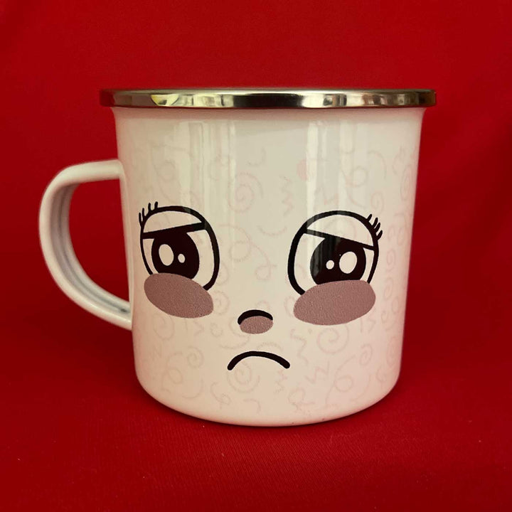 4 Pc | Personalized Hand-Illustrated Ceramic & Enameled Steel Mood Mugs