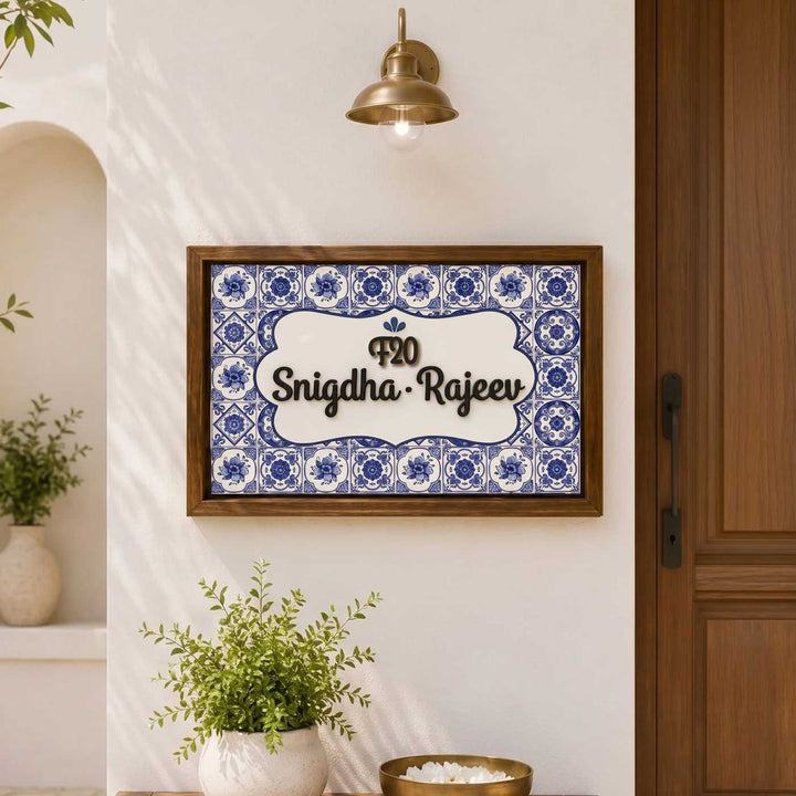 Personalized Cera Viet Printed Wooden & Acrylic Name Plate with 3D Letters