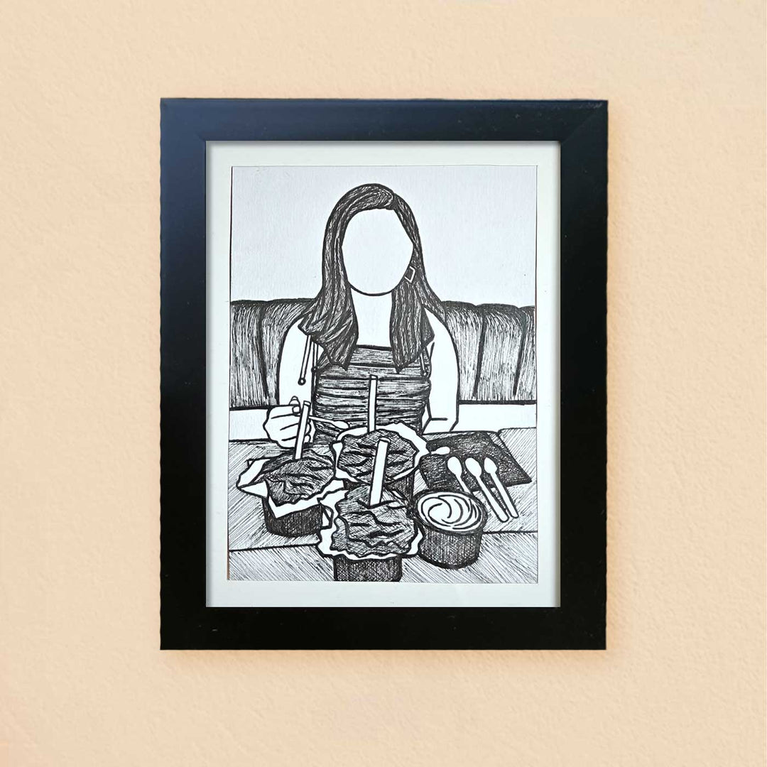 Photo Personalized Sketch Art MDF Wood Portrait