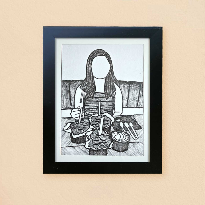 Photo Personalized Sketch Art MDF Wood Portrait