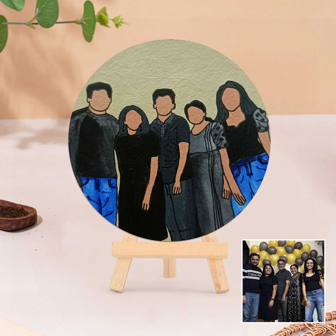 Photo Personalized Hand-Painted MDF Wood Portrait