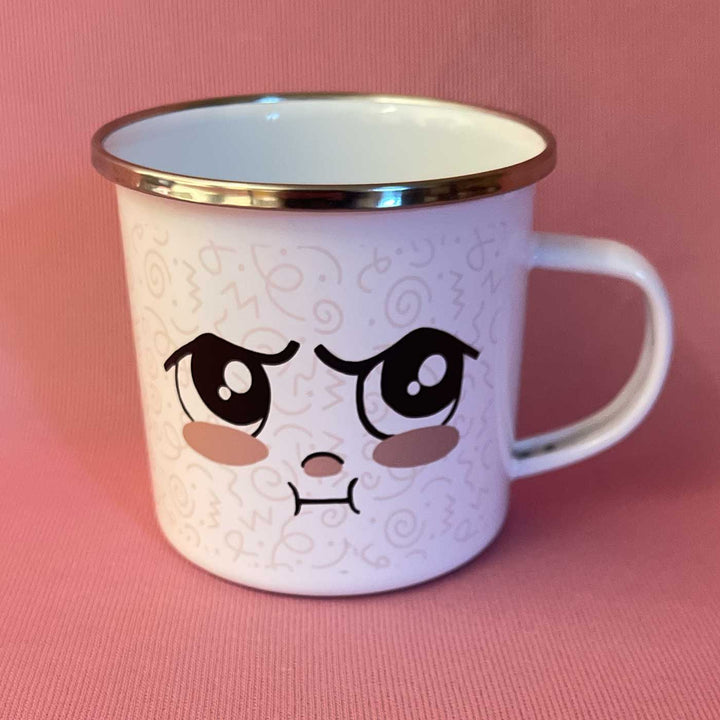 4 Pc | Personalized Hand-Illustrated Ceramic & Enameled Steel Mood Mugs