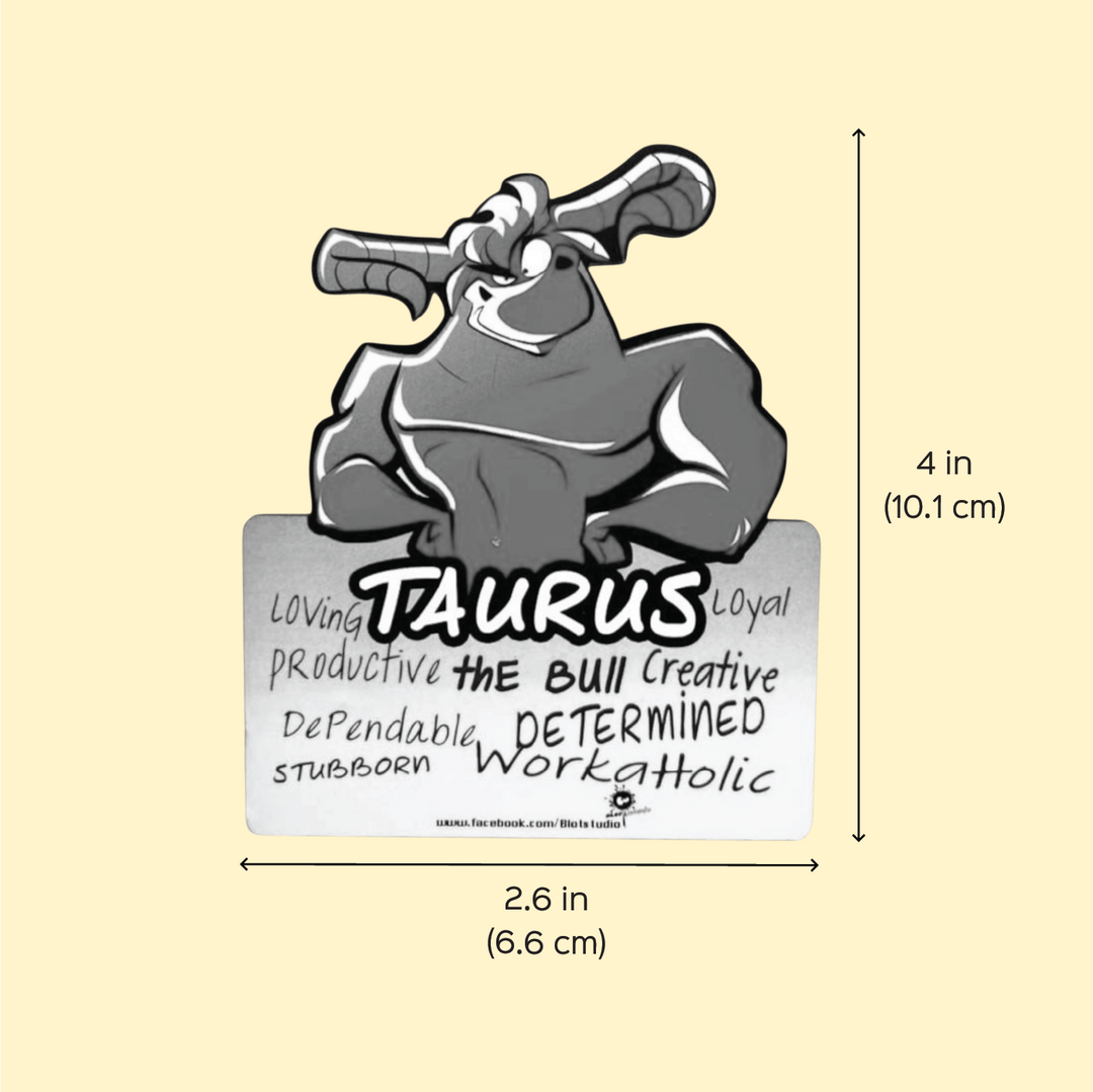 Printed Taurus Zodiac Sign MDF Wood Fridge Magnet