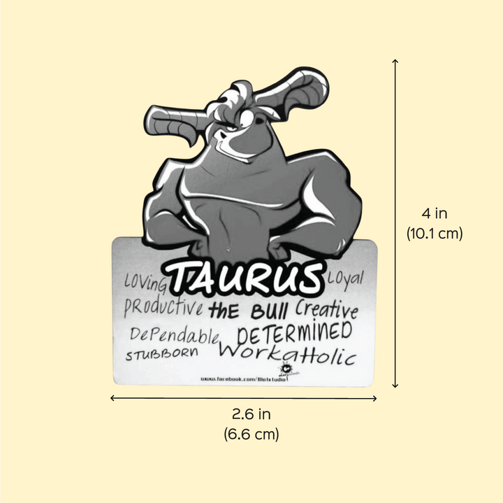 Printed Taurus Zodiac Sign MDF Wood Fridge Magnet