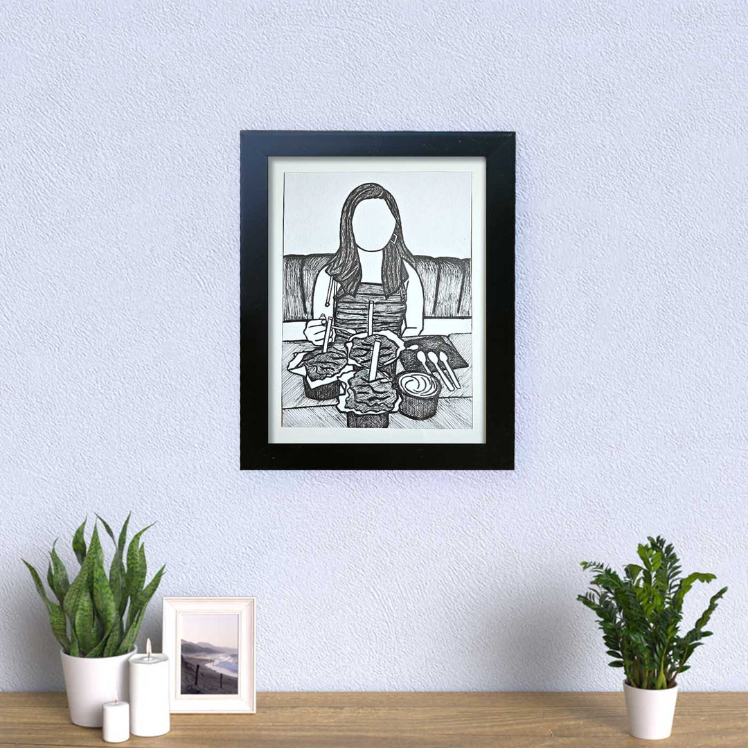 Photo Personalized Sketch Art MDF Wood Portrait