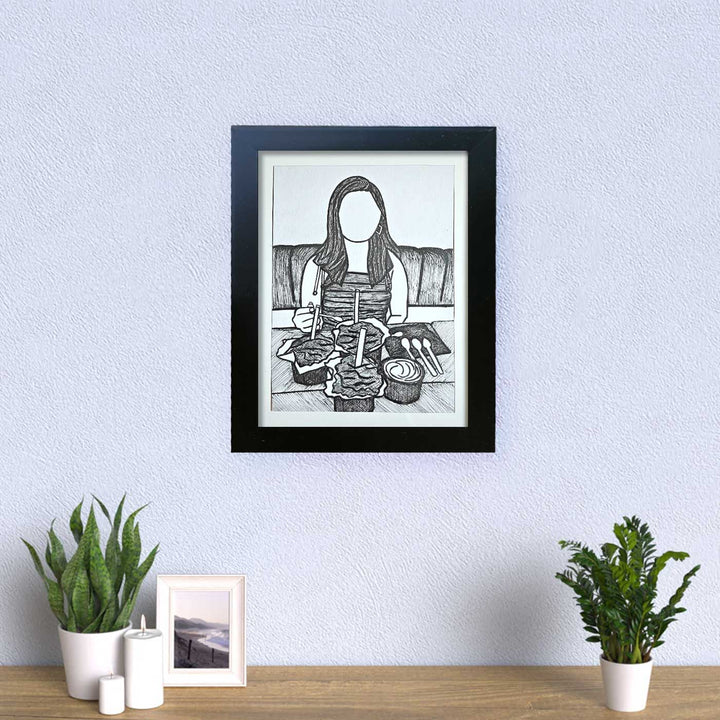 Photo Personalized Sketch Art MDF Wood Portrait
