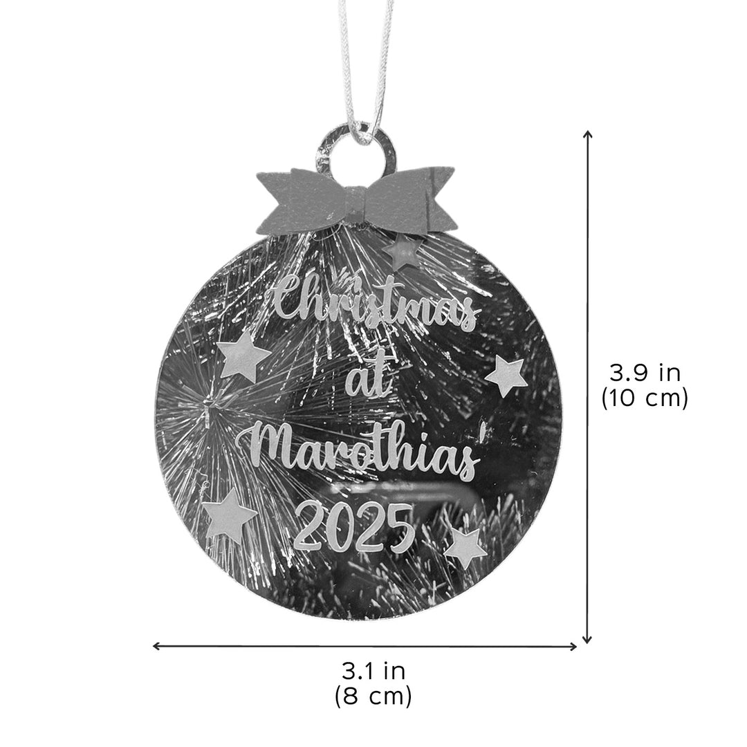 Personalized Round Acrylic Ornament For Christmas Tree Decoration