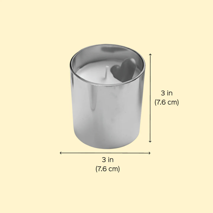 Handmade Silver Glass Jar Candle