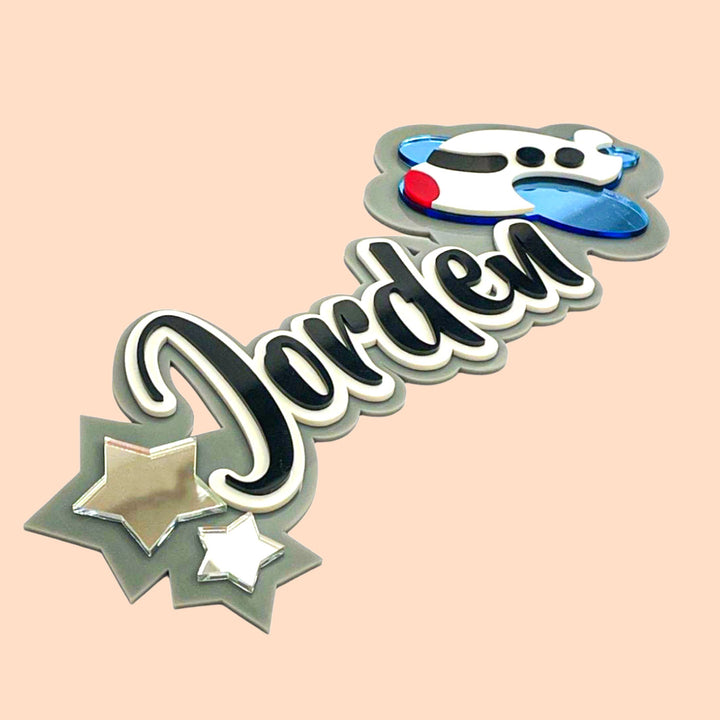 Personalized Starry Skies Theme Acrylic Kids Name Plate