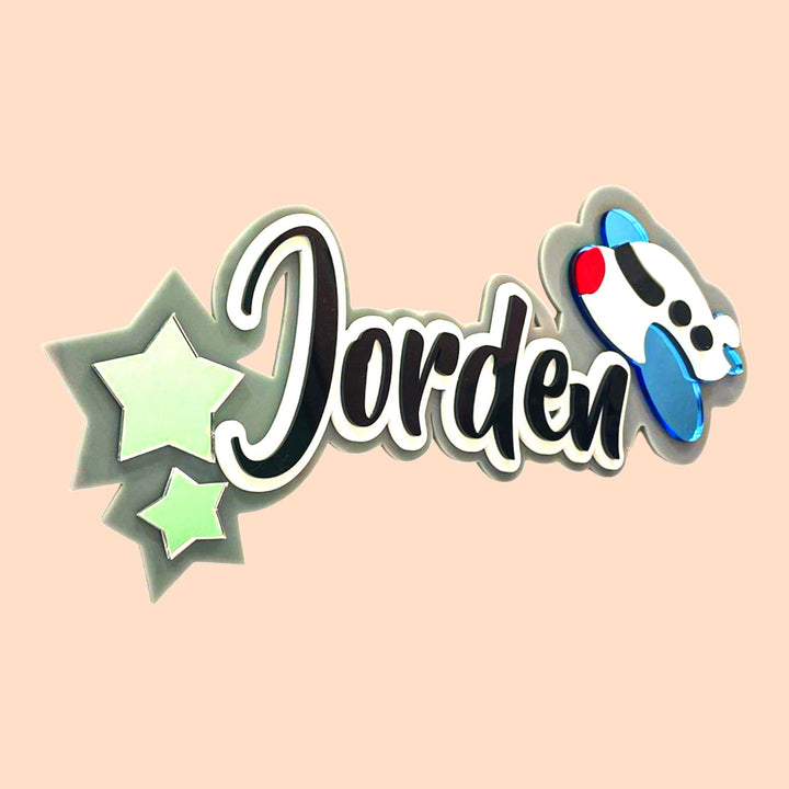 Personalized Starry Skies Theme Acrylic Kids Name Plate