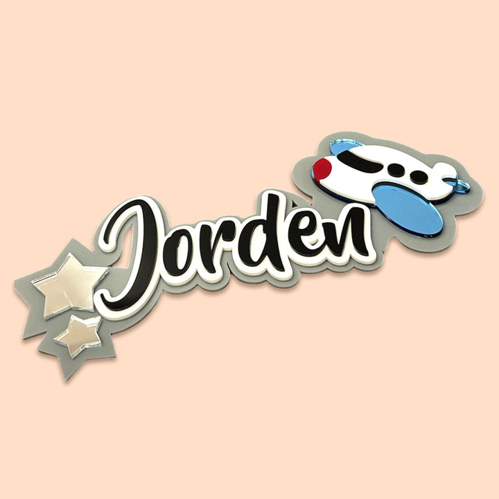 Personalized Starry Skies Theme Acrylic Kids Name Plate