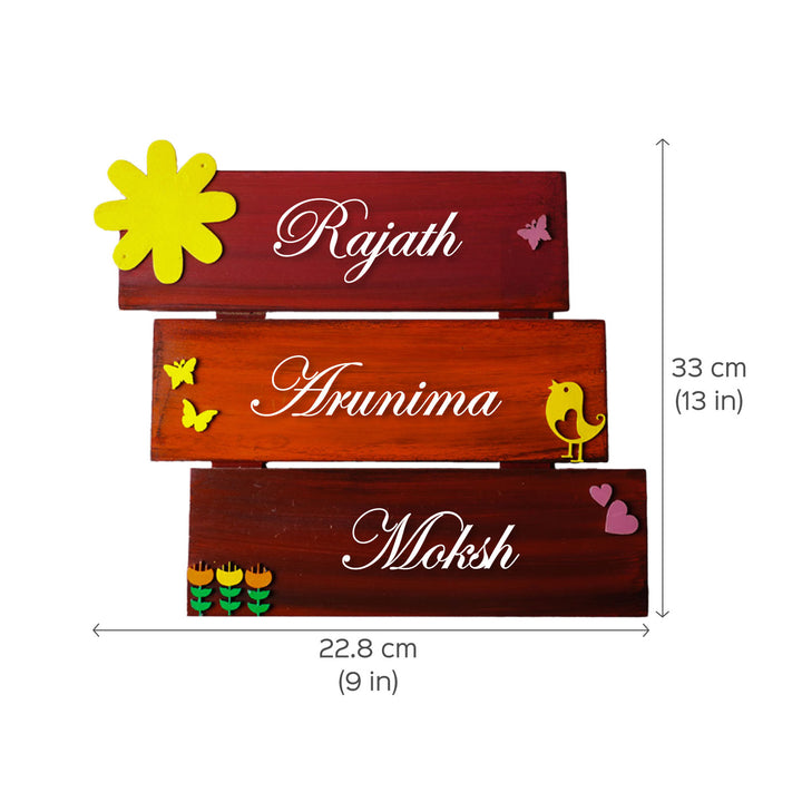 Hand-painted Personalized Nameplate With 3 Pallet - Zwende