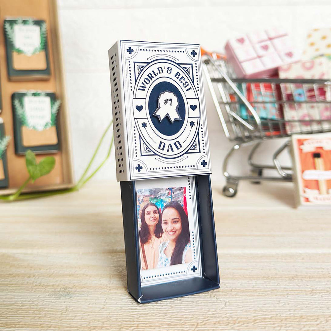 Photo Personalized Handmade Best Dad Paper Fridge Magnet