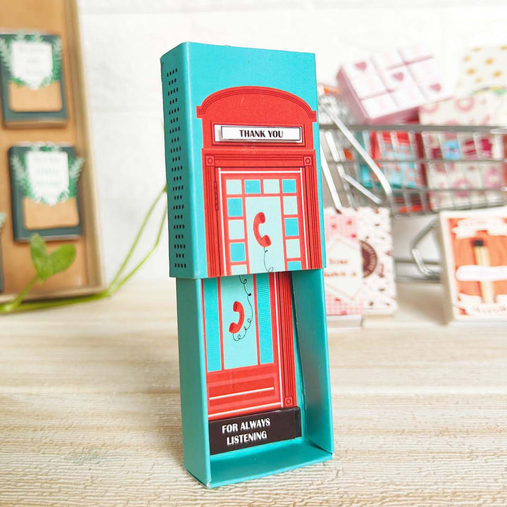 Handmade Telephone Booth Paper Fridge Magnet