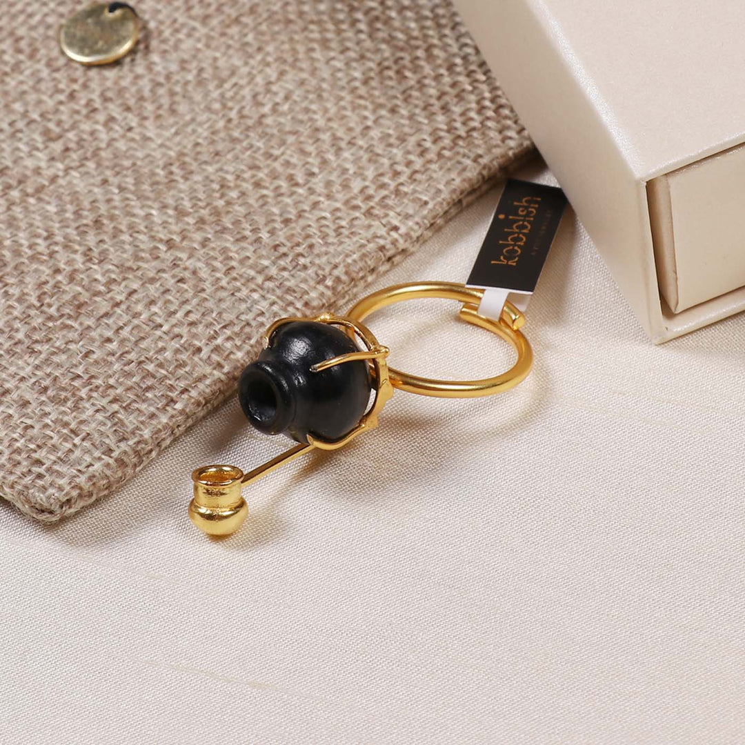 Contemporary Handmade Traditional Pyau Design Ring | 22K Gold Plated