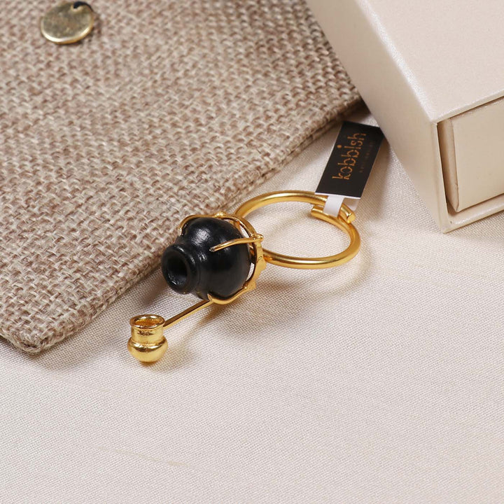 Contemporary Handmade Traditional Pyau Design Ring | 22K Gold Plated