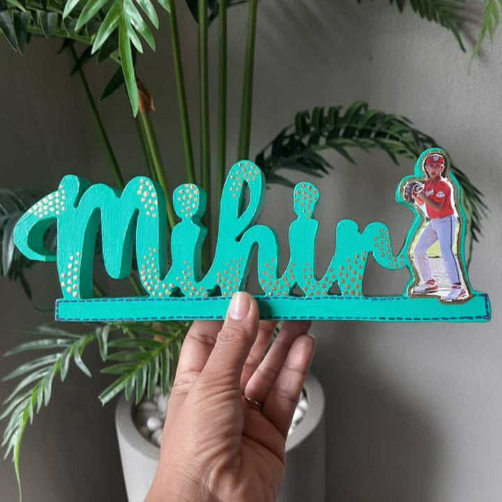 Personalized Handmade Kalakaar Wooden Cutout Name Plate
