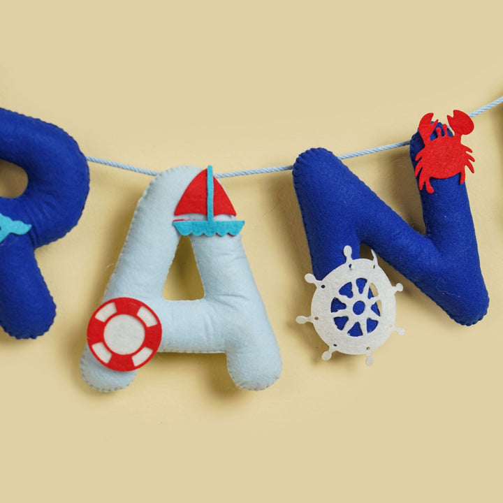 Handmade Personalized Felt Kids Bunting - Sea Anchor