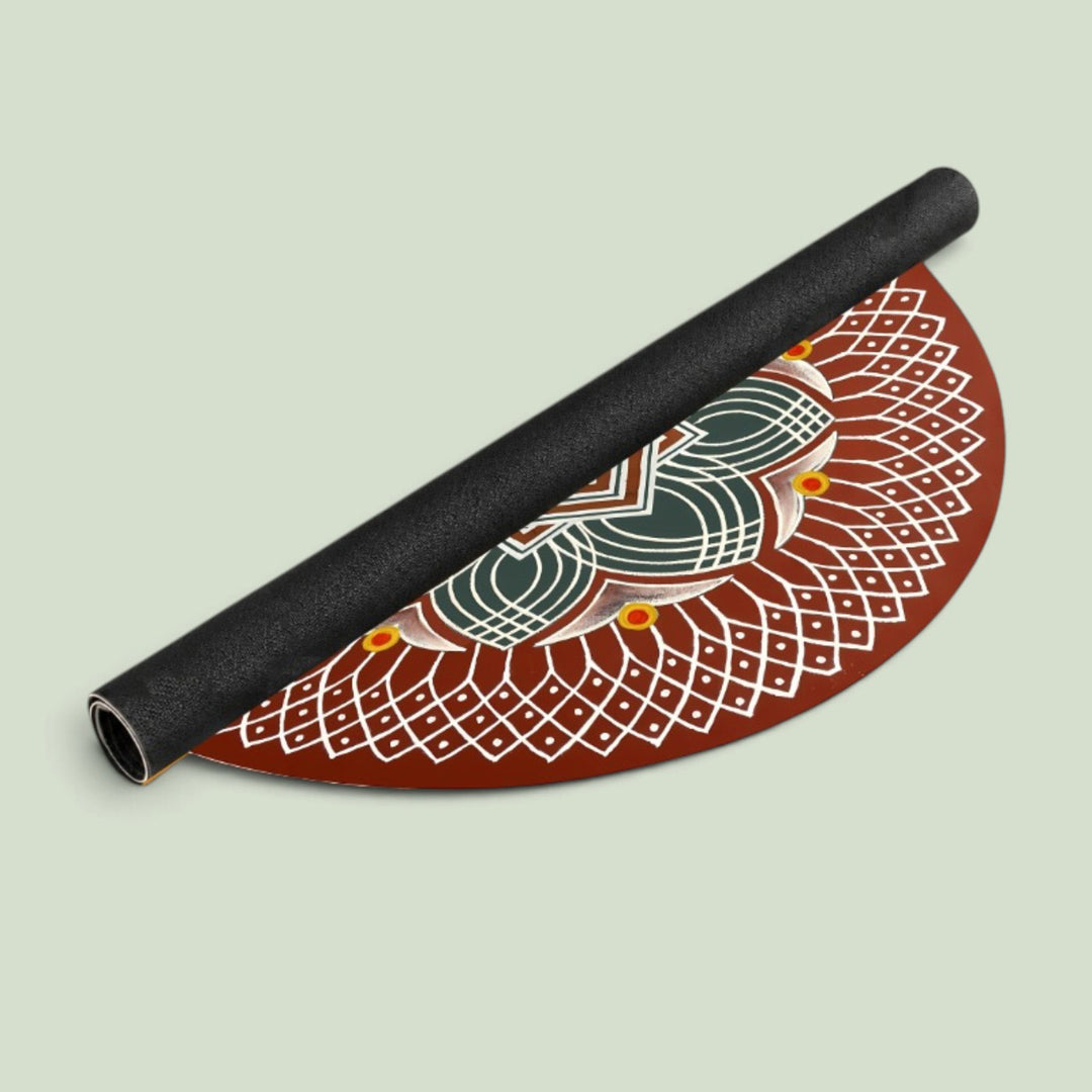 24 Inch | Reusable Handmade Valai Fabric Rangoli Mat for Festive Entrance Decor