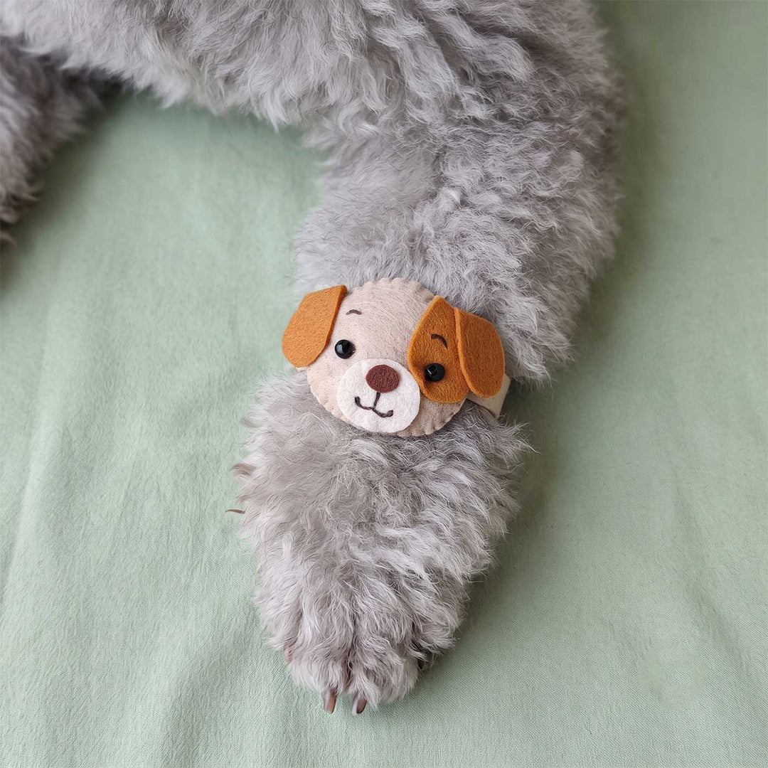 Handmade Dog Theme Felt Kids Rakhi With Roli Chawal