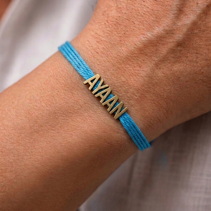 Personalized Handmade Minimalist Name Rakhi With Roli Chawal