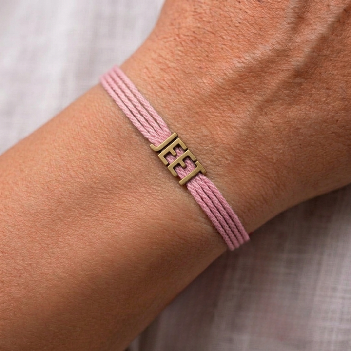 Personalized Handmade Minimalist Name Rakhi With Roli Chawal