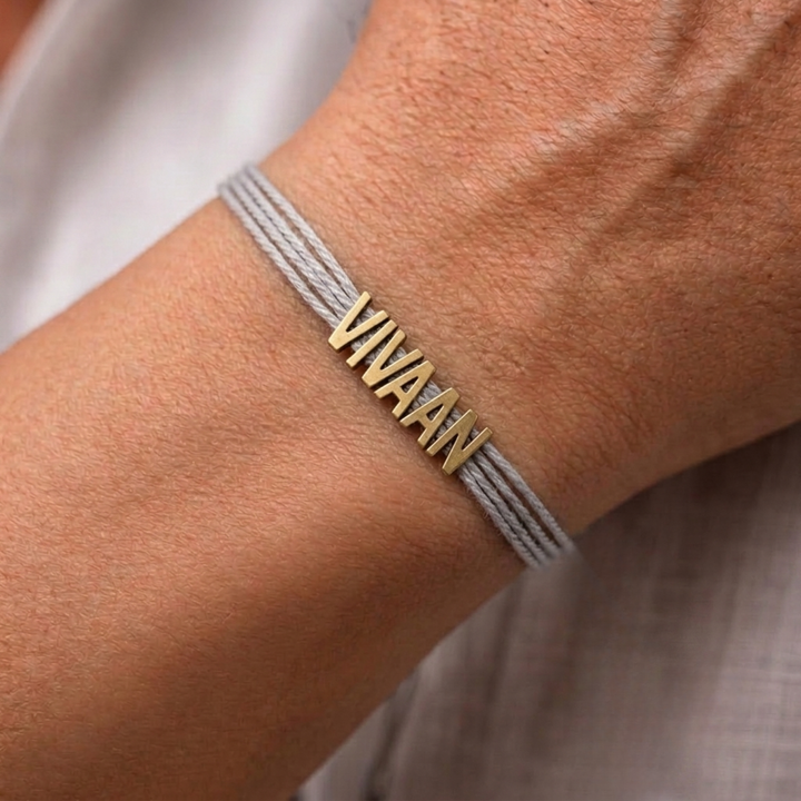 Personalized Handmade Minimalist Name Rakhi With Roli Chawal