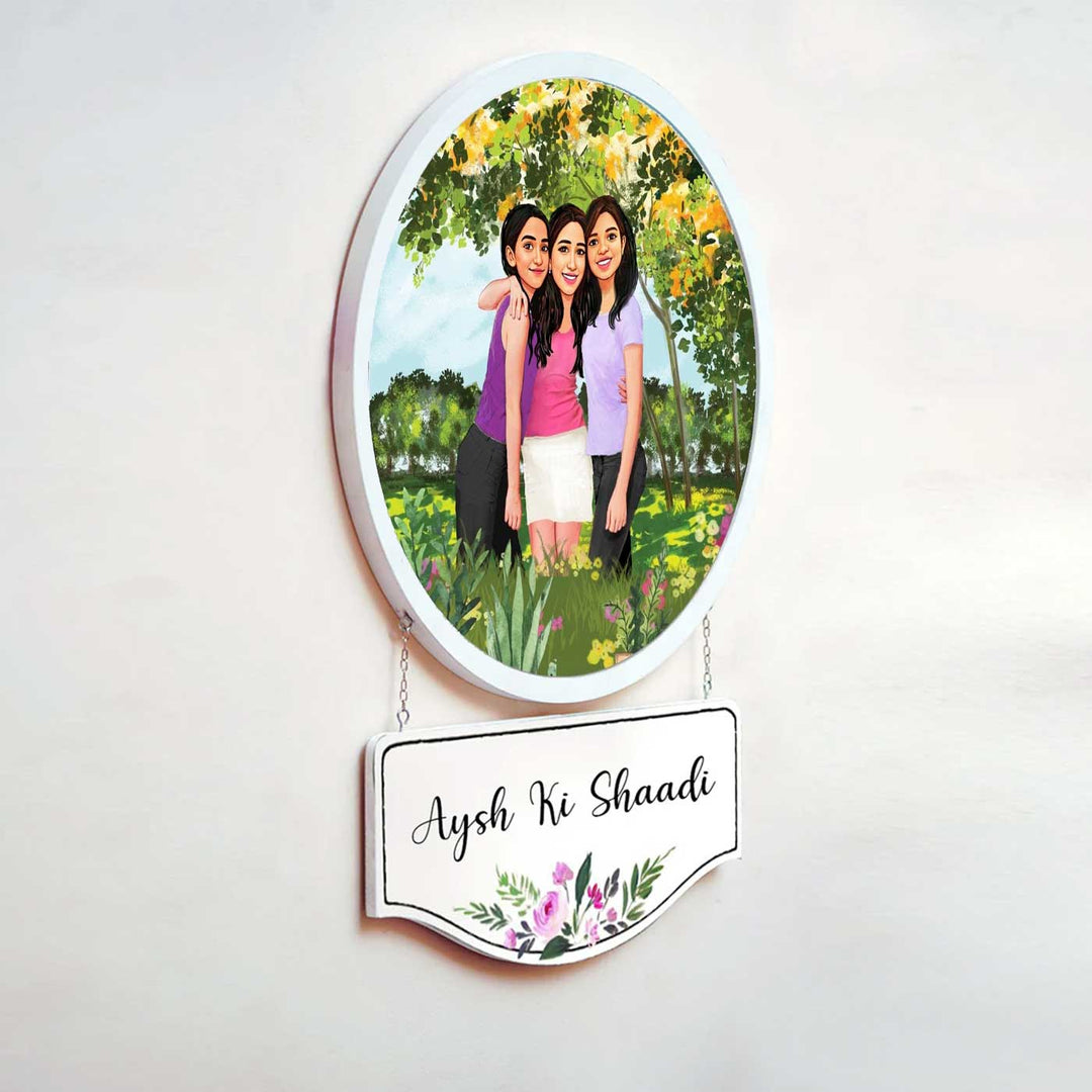 Photo Caricature Hanging Nameplate