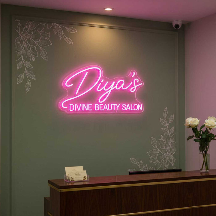Personalized Beauty Salon Neon Light Sign Board With Name For Studio Decor
