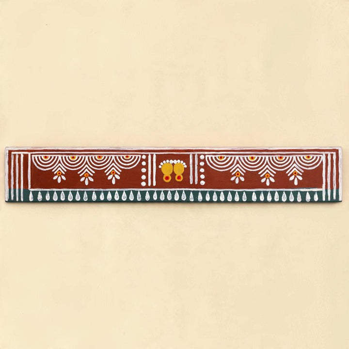 40 Inch | Reusable Handmade Radhachura Strip Fabric Rangoli Mat for Festive Entrance Decor