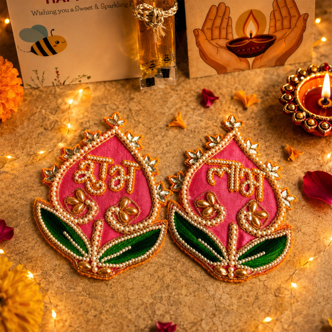 Emerald Nazar Luxe Evil Eye Diwali Gift Hamper With Seashell Platter And Matka Soy Wax Candle For Festive Gifting