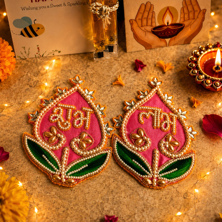 Emerald Nazar Luxe Evil Eye Diwali Gift Hamper With Seashell Platter And Matka Soy Wax Candle For Festive Gifting