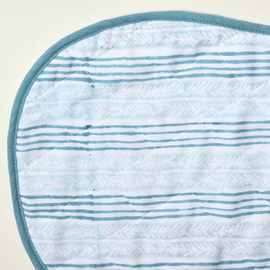 Block Printed Twinkle Tides Burp Cloth