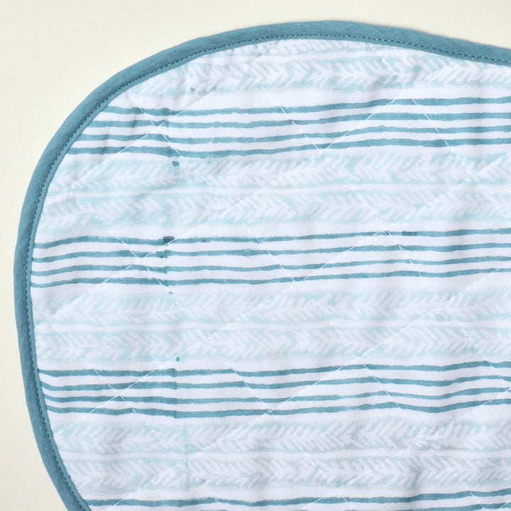 Block Printed Twinkle Tides Burp Cloth