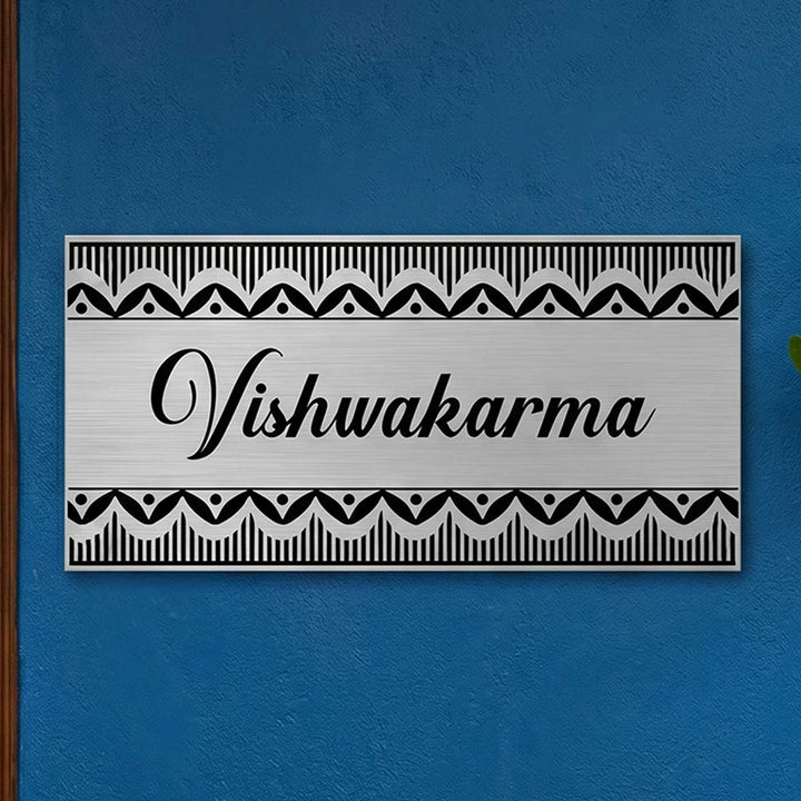 Personalized Line Art Stainless Steel Name Plate