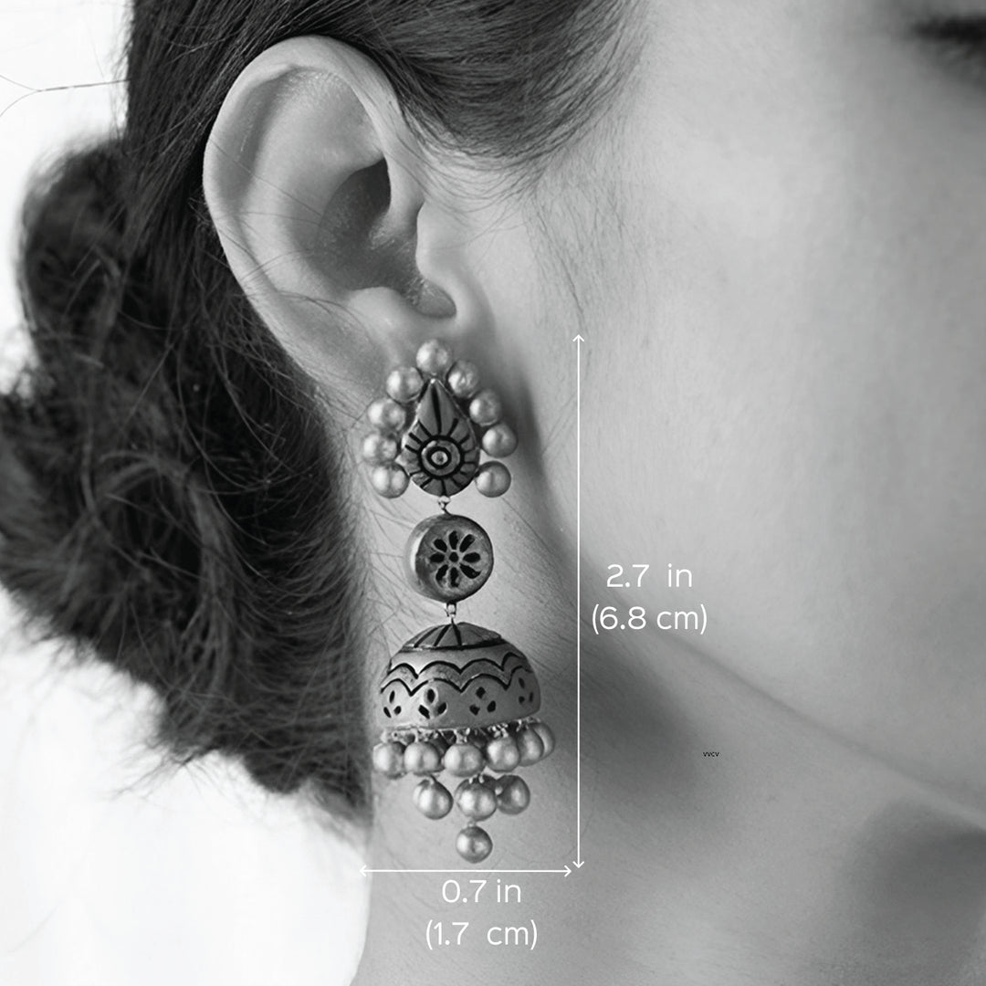 Handmade Jhilmil Terracotta Earrings